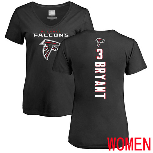 Atlanta Falcons Black Women Matt Bryant Backer NFL Football #3 T Shirt